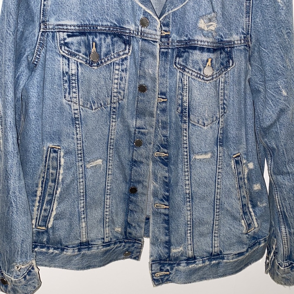 H&M Distressed Denim Jacket - Picture 5 of 6